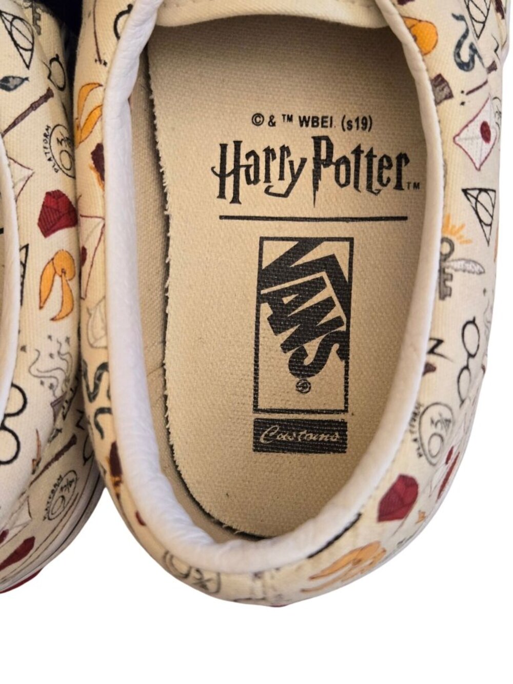 Vans X Harry Potter Era Cream Icon Sneakers All Over Print Size 8.5 Men / 10 Wom - Picture 6 of 9